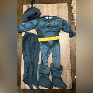 Blue and Yellow Superhero Jumpsuit with Elastic Cuffs